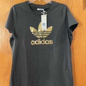 NWT Adidas black and gold logo t-shirt, XL